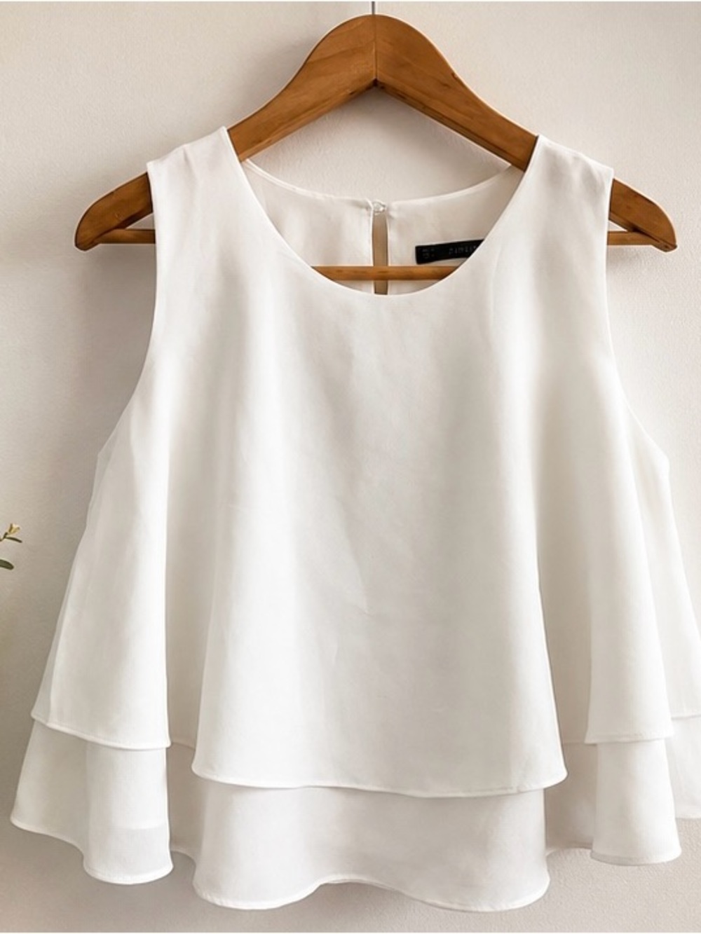 Zara White Layered Sleeveless Camisole
